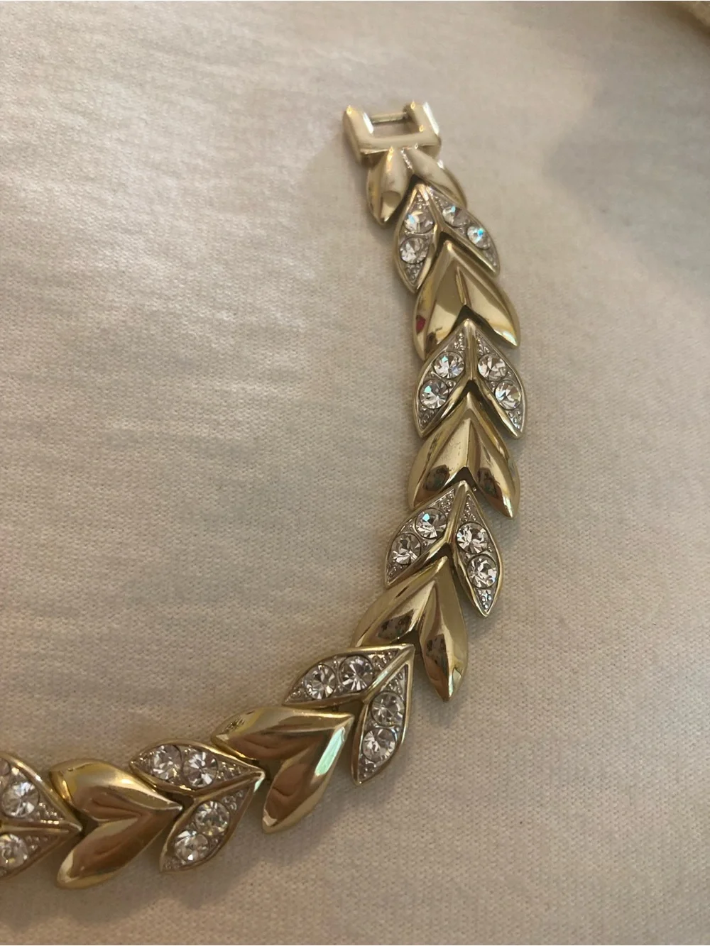 Marked GP Gold Plated Bracelet with Brilliant Crystals